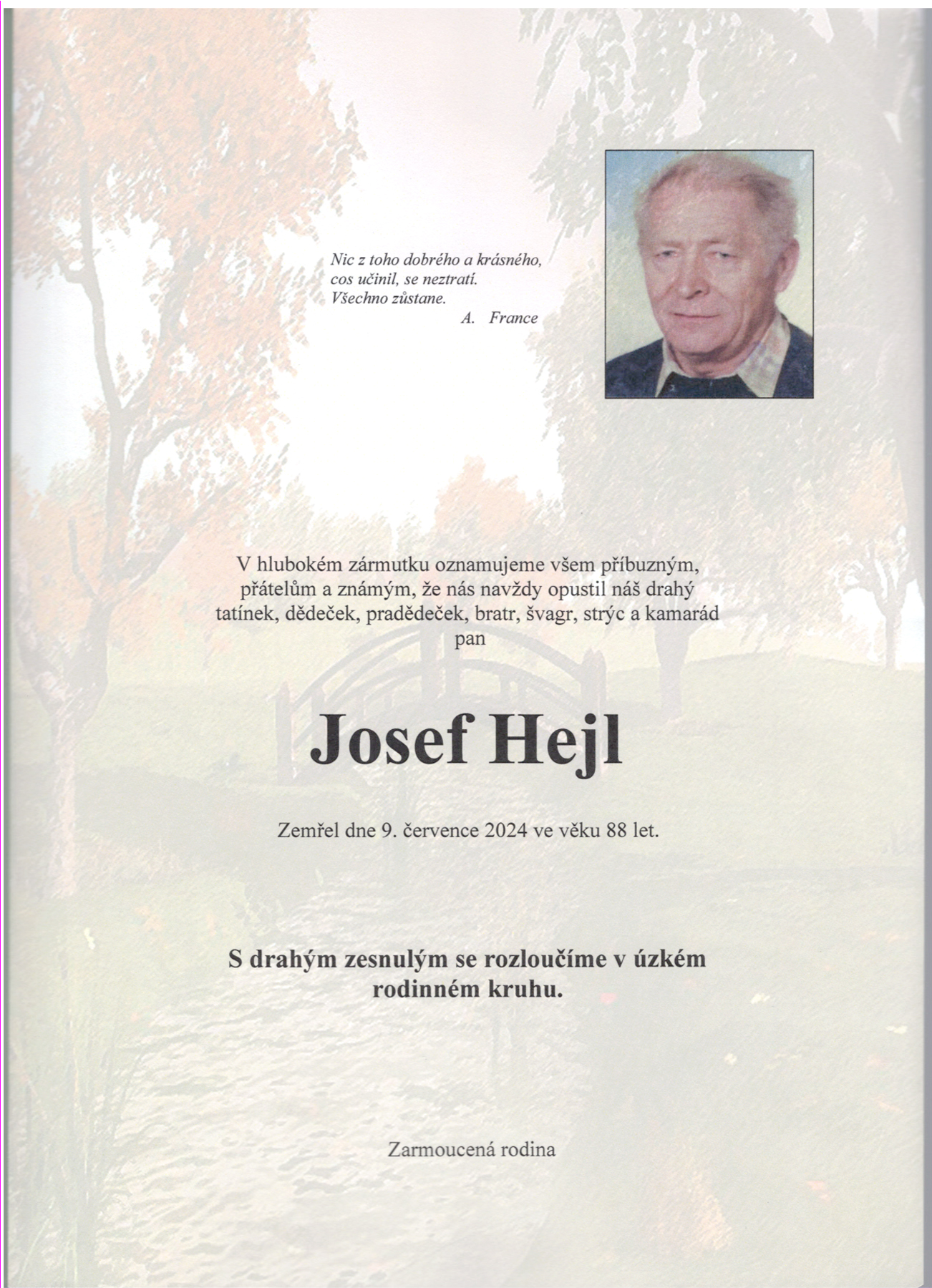 Parte Hejl Josef