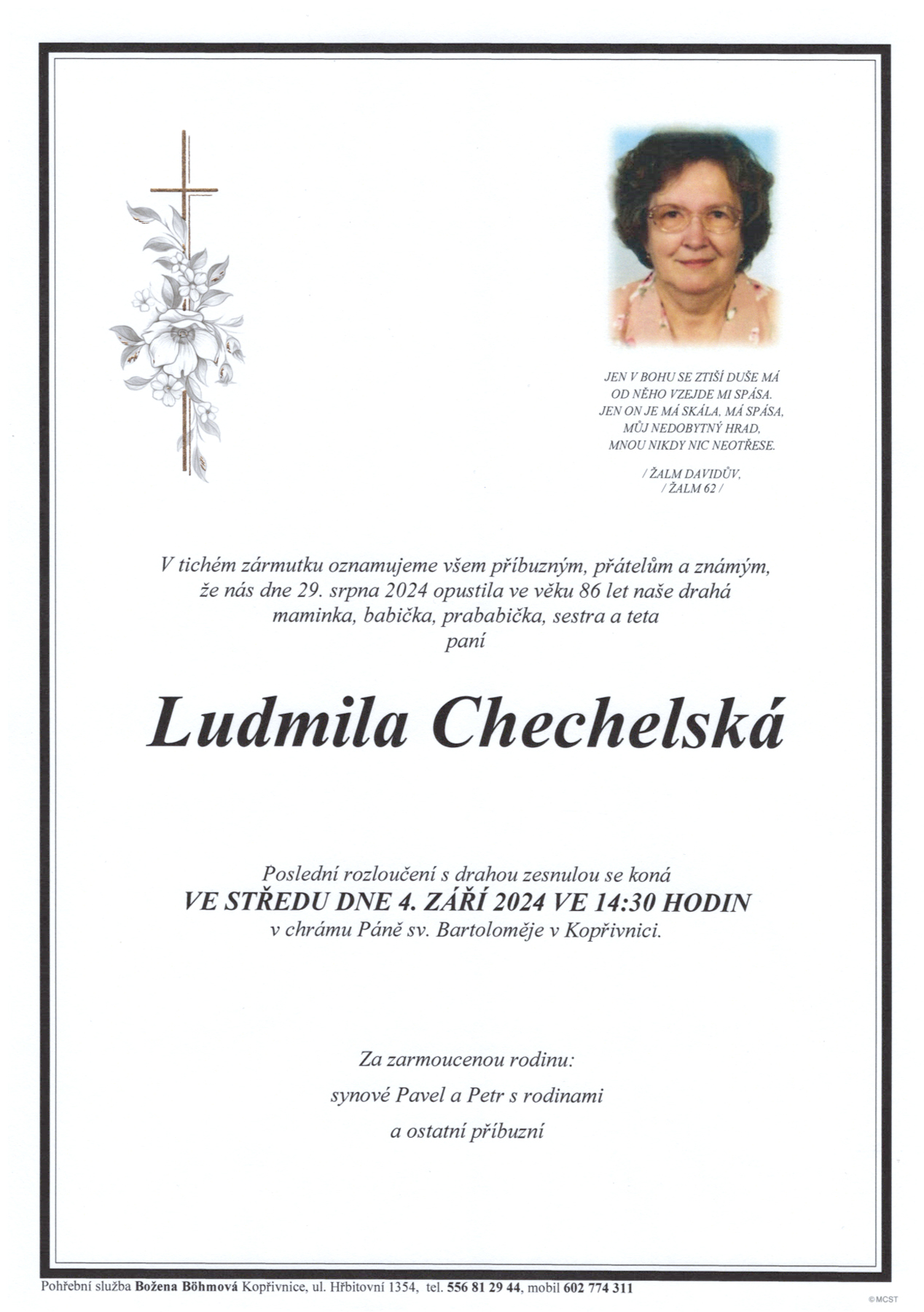 Chechelská Ludmila sken parte