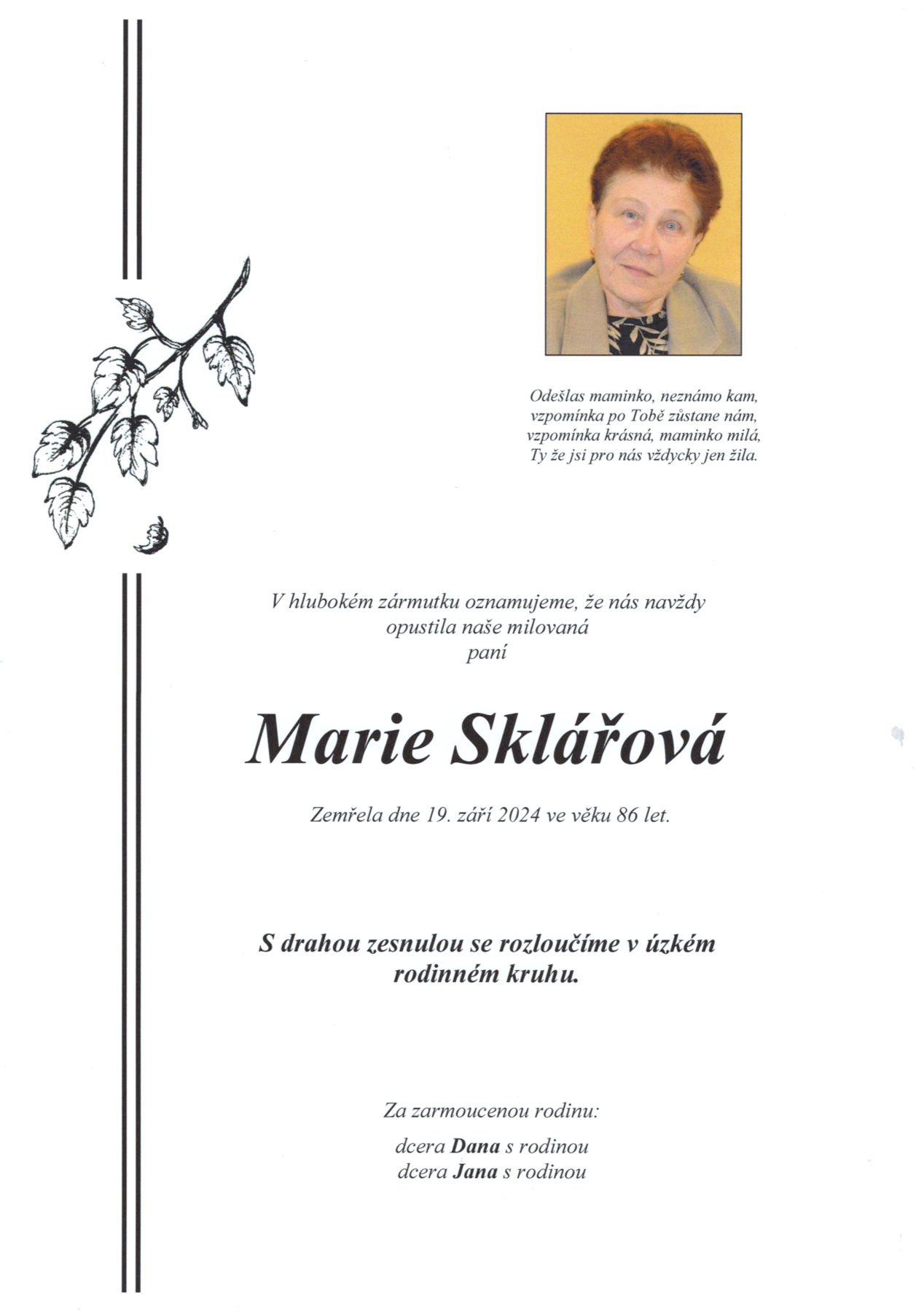 Sklářová Marie sken