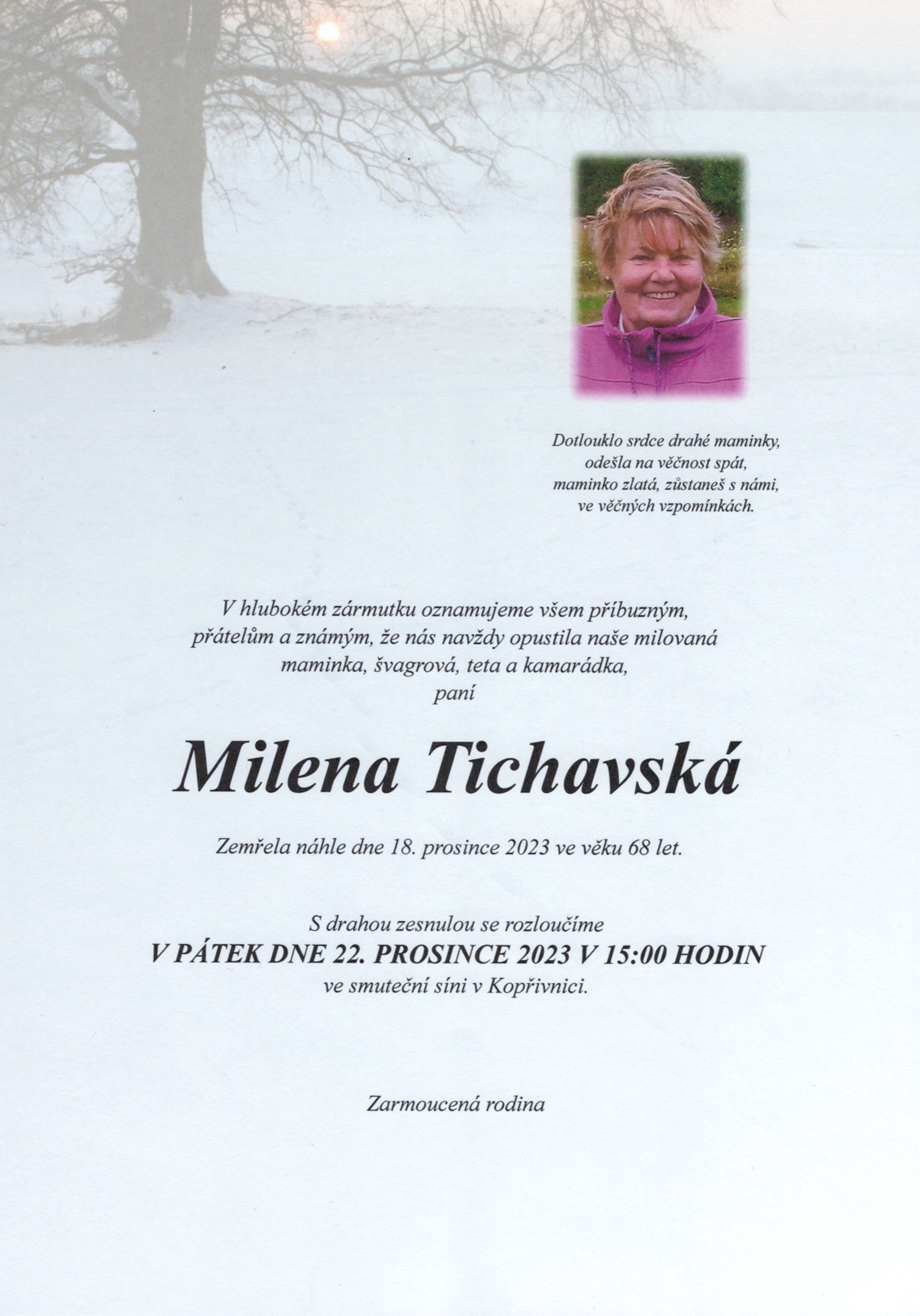Tichavská Milena sken